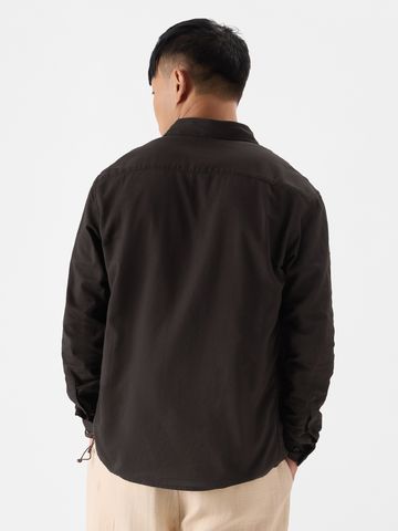 Buy Solids: Grey Brown Men Cotton Linen Shirts Online C76