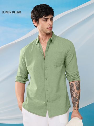 Buy Cotton Linen: Light Green Online at The Souled Store. C76