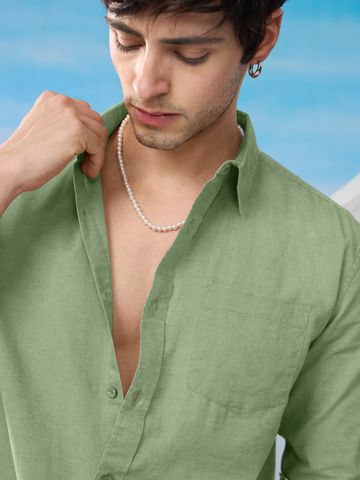 Buy Cotton Linen: Light Green Online at The Souled Store. C76
