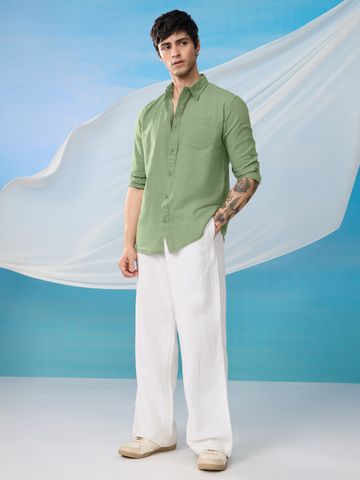 Buy Cotton Linen: Light Green Online at The Souled Store. C76
