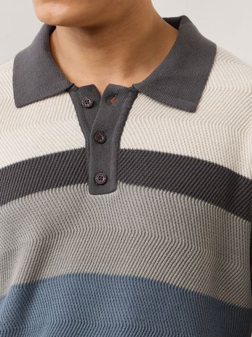 Buy Jacquard Polo: Mulberry Men Oversized Polo Online P09