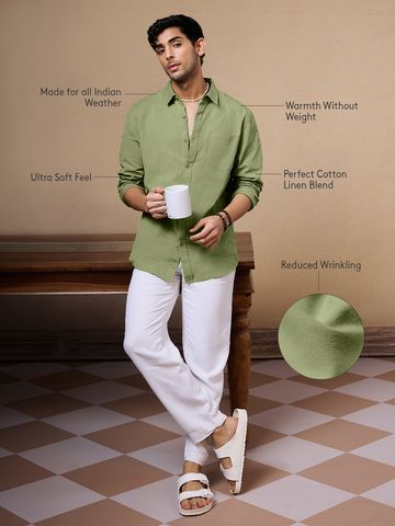 Buy Solids: Pastel Lime Lavender Shirts Online C76