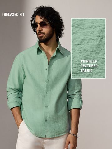 Buy Textured Shirt: Alpine Men Relaxed Shirts Online C76