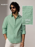 Buy Textured Shirt: Alpine Men Relaxed Shirts Online C76