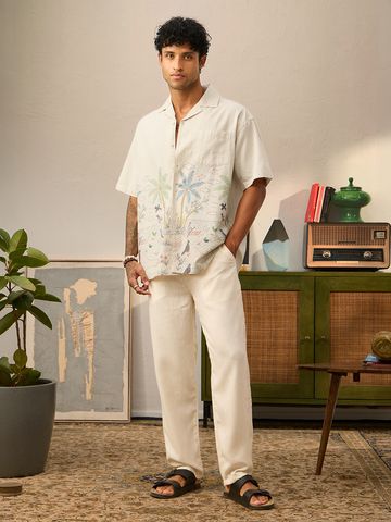 Buy Oversized Shirt: Coastal Vibe Men Oversized shirts Online C76