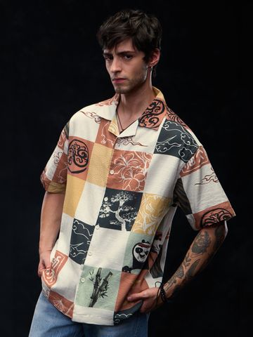 Buy Kung Fu Panda: Tibet Men Oversized Shirts Online C76