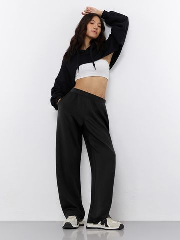 Premium Scuba Joggers: Ink Black Women Joggers JB65