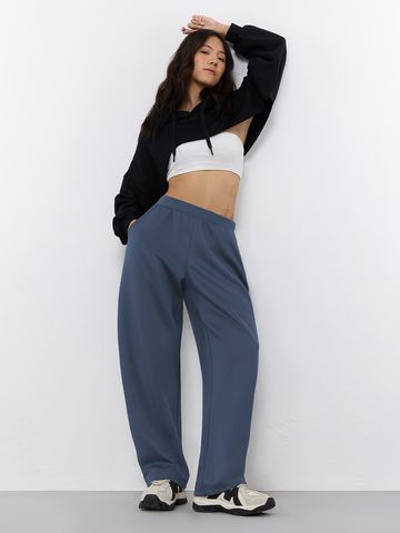 Premium Scuba Joggers: Denim Blue Women Joggers JB65