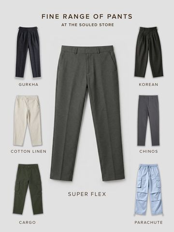 Buy Classic-Fit Pants: Dark Olive Green Men Pants Online F56