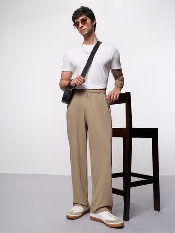 Buy Ottoman Textured Pants: Tuscan Men Pants Online F56