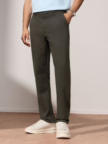 Buy Classic-Fit Pants: Chocolate Brown Men Pants Online F56