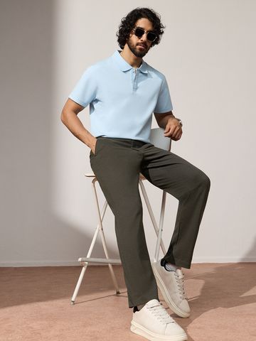 Buy Classic-Fit Pants: Chocolate Brown Men Pants Online F56