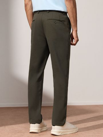 Buy Classic-Fit Pants: Chocolate Brown Men Pants Online F56