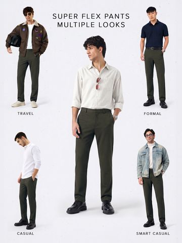 Buy Classic-Fit Pants: Chocolate Brown Men Pants Online F56