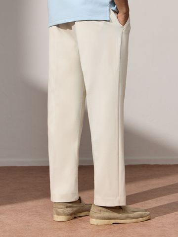 Buy Straight-Fit Pants: Ecru white Men Pants Online F56
