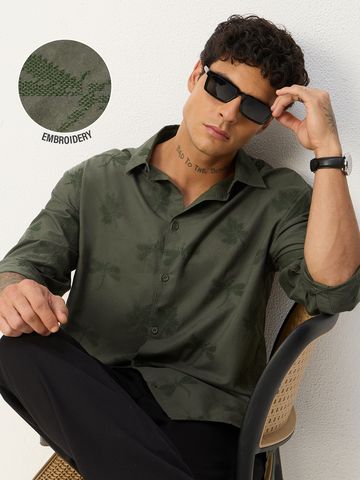 Buy Printed Shirt: Nature Men Relaxed Shirts Online C76