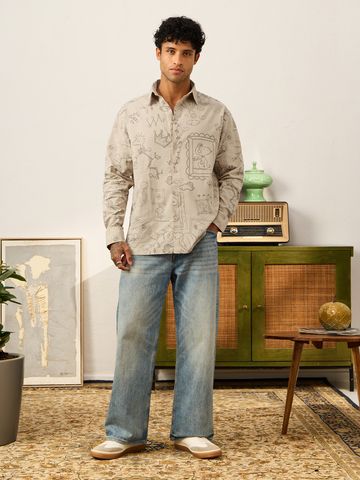 Buy Peanuts: Day In A Life Men Relaxed Shirts Online C76