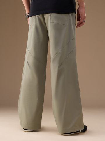 Buy Baggy-Fit Pants: Faded Olive Men Cargo Pants Online F56