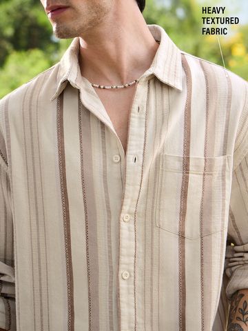 Buy Striped Shirt: Gold Dust Men Utility Shirts Online C76