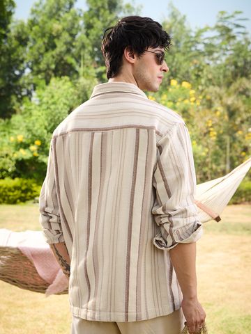 Buy Striped Shirt: Gold Dust Men Utility Shirts Online C76
