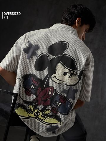 Buy Mickey Mouse: Skater Men Oversized Shirt Online C76