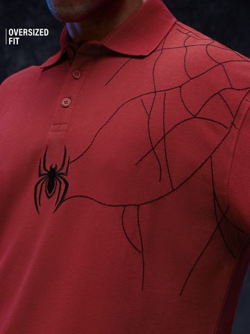 Buy spider-Man: Webbed Wonder Men Oversized Polo Online OS23