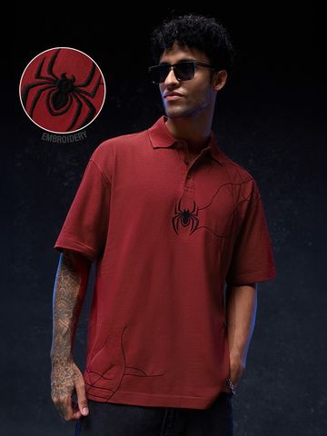 Buy spider-Man: Webbed Wonder Men Oversized Polo Online OS23