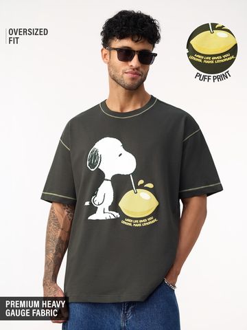 Buy Peanuts: Lemons Men Oversized T-Shirts Online OS23