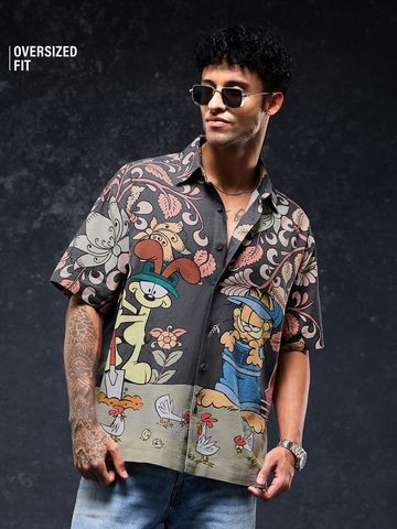 Buy Garfield: Kalamkari Men Oversized Shirts Online C76