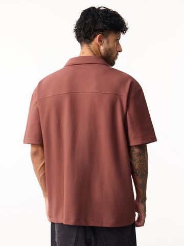 Buy Oversized Polo: Merlot Men Oversized Polo Online C76