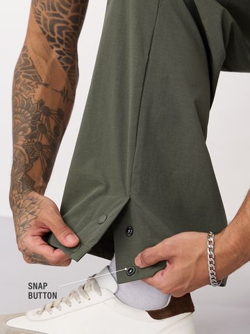 Buy Baggy-Fit Pants: Dusty Olive Men Pants Online F56