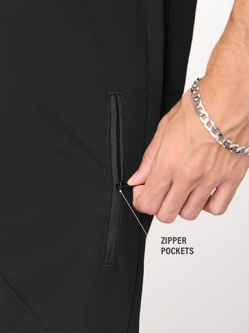 Buy Baggy-Fit Pants: Phantom Black Men Pants Online F56