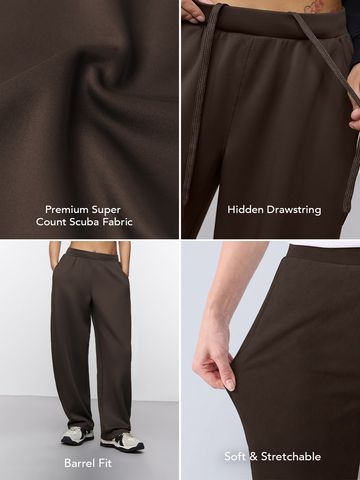 Premium Scuba Joggers: Cocoa Women Joggers JB65