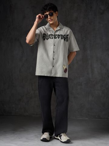 Buy Mickey Mouse: Skater Men Oversized Shirt Online C76