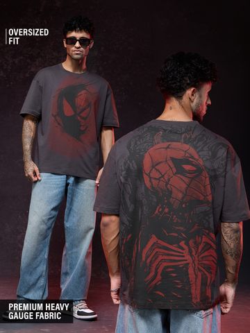 Buy Spider-Man: Red Web Men Oversized T-Shirt Online OS23