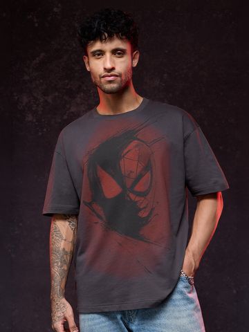 Buy Spider-Man: Red Web Men Oversized T-Shirt Online OS23