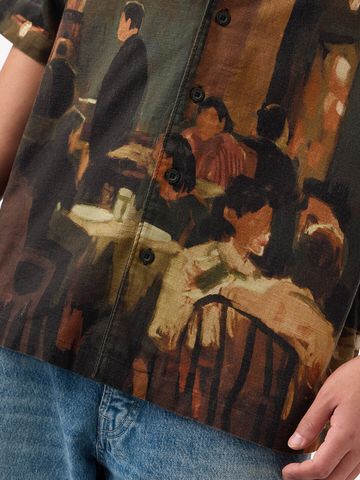 Buy Satin Shirt: Noir Men Oversized Shirts Online C76