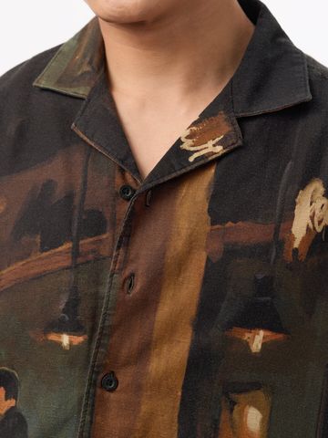 Buy Satin Shirt: Noir Men Oversized Shirts Online C76