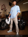 Buy Solids: Beige Men Cargo Pants Online F56