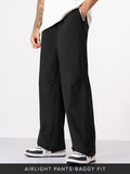 Buy Baggy-Fit Pants: Phantom Black Men Pants Online F56
