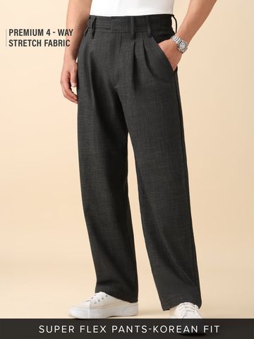 Buy Korean Pants: Monochrome Men Korean Pants Online F56