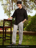 Buy Linen Pants: Blue Smoke Men Pants Online F56