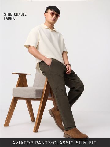 Buy Aviator Pants: Chocolate Men Pants Online F56