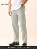Buy Linen Pants: Pale Graphite Men Pants Online F56