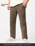 Buy Aviator Pants: Dark Khaki Men Pants Online F56