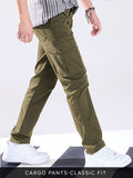 Buy Solids: Light Olive Men Cargo Pants Online F56