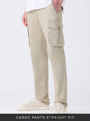 Buy Slids: Beige Men Cargo Pants Online F56