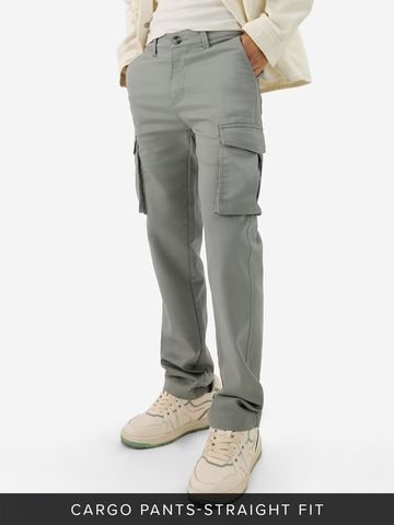 Buy Solids: Ice Grey Men Cargo Pants Online F56
