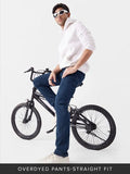 Buy Solids: Navy Blue Men Cargo Pants Online F56