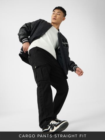 Buy Solids: Charcoal Black Men Cargo Pants Online F56